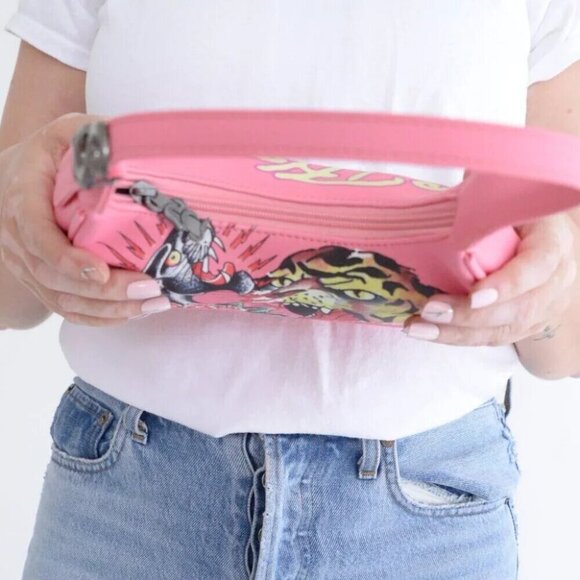 Ed Hardy x Siberia Hills Y2K Pink Purse VTG 2000's Ed  Hardy Pink Shoulder Bag - Picture 9 of 12